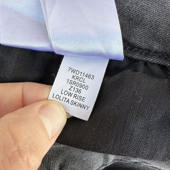 Lucky Brand Jeans Women’s 14/32 Ankle Faded Black Wash Low Rise Skinny Lolita - Picture 9 of 9